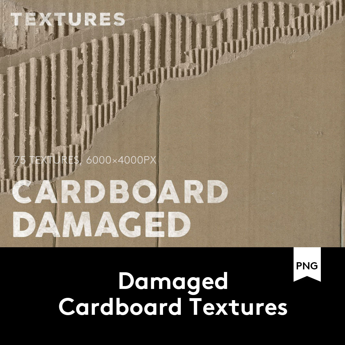 Damaged Cardboard Texture 75款做旧磨损褶皱瓦楞纸板纹理素材集