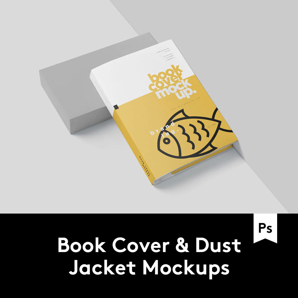 精装书封面设计展示样机模板 m2020031904