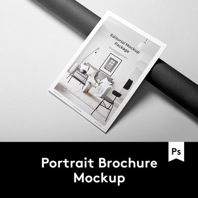 Portrait Brochure Mockup 宣传画册设计PSD样机模板 M2020033012