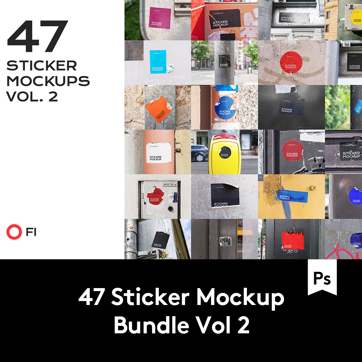 47款复古做旧褶皱撕纸效果不干胶标签贴纸PSD样机模 M2020122602