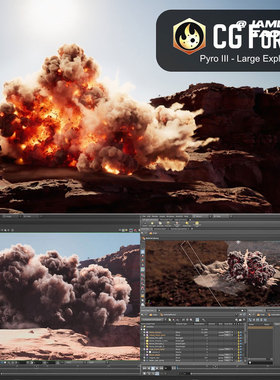 Houdini Pyro大范围爆炸视频特效教程 中英文字幕