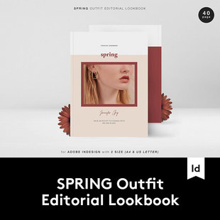 高端简约女性服装品牌介绍INDD画册模板企业ID宣传册排版设计素材