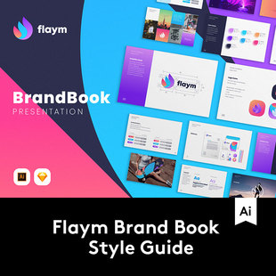 精美企业形象品牌VI系统规范手册LOGO设计指南AI画册模板设计素材
