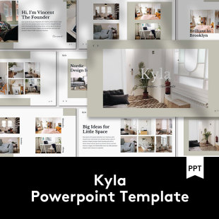 室内家居设计图PPT幻灯片模板设计师摄影作品个人简历演示文稿