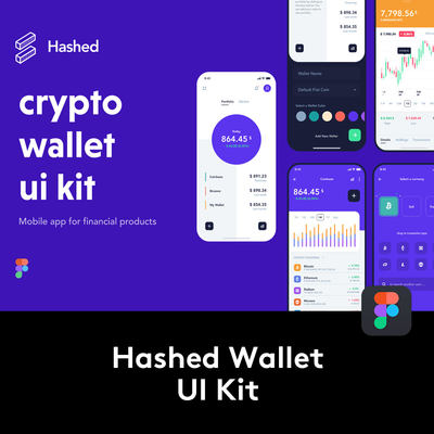 Hashed Wallet UI Kit 金融加密货币钱包APP应用模板 U2020032601