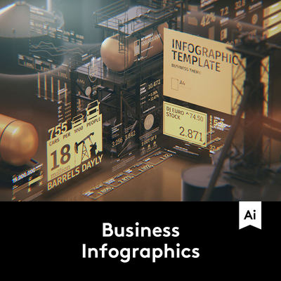 Business Infographics 商务信息数据图表AI矢量素材 G2020041001