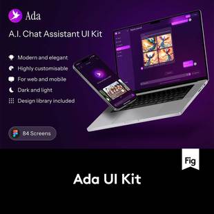84屏AI智能搜索图像图片视频生成网站WEB UI界面设计Figma模板