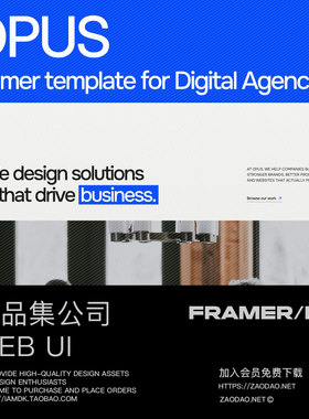 摄影设计作品集个人工作室网站界面web ui设计figma/framer模板