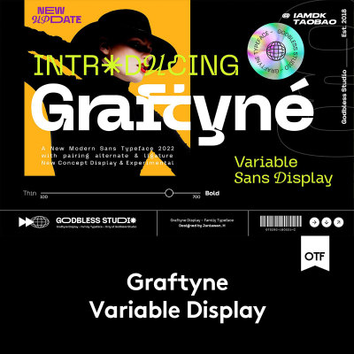 复古酸性逆反差海报杂志标题LOOG设计PSAI无衬线英文字体安装包