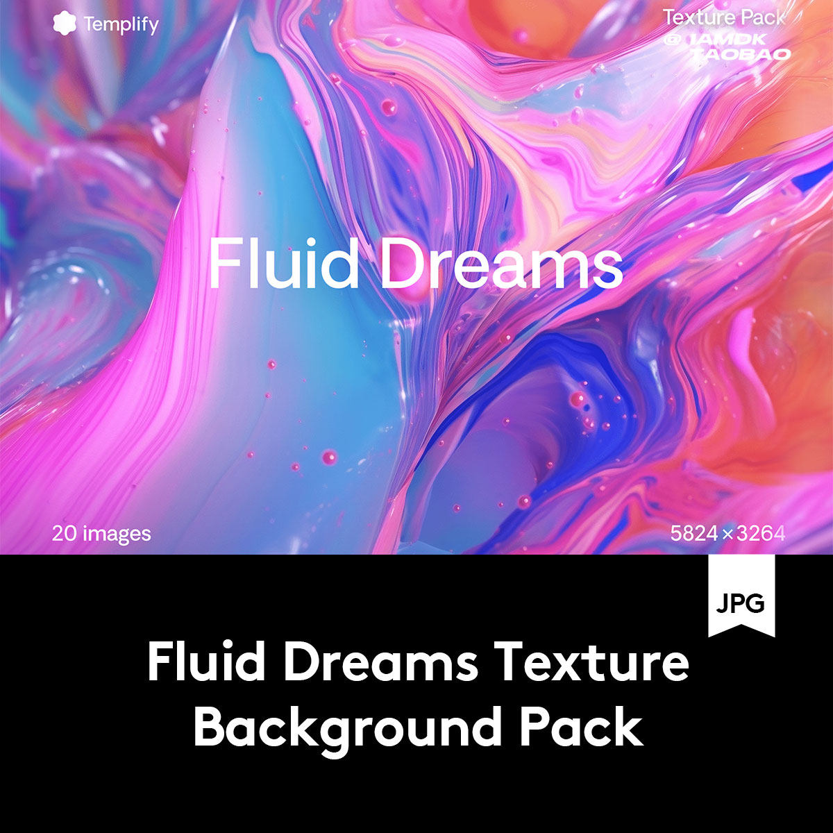 20款5K高清梦幻炫彩丙烯颜料流体抽象艺术液体背景底纹图片素材