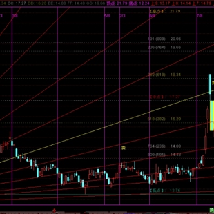 江恩自动画线工具 江恩角度线 江恩周期线 通达信指标