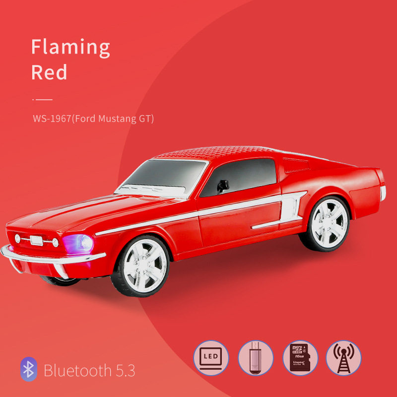外贸跨境WS-1967福特野马GT蓝牙音箱多功能复古汽车模型音响
