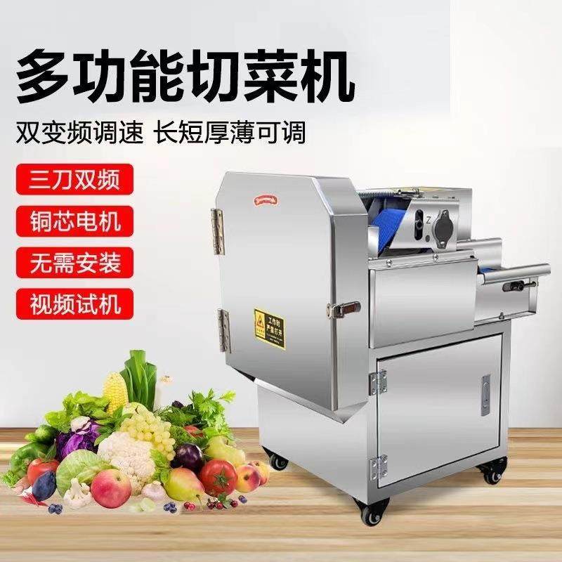 食堂商用小型多功能切菜机自动切韭菜葱酸菜丝辣椒藕片腊肠切段机