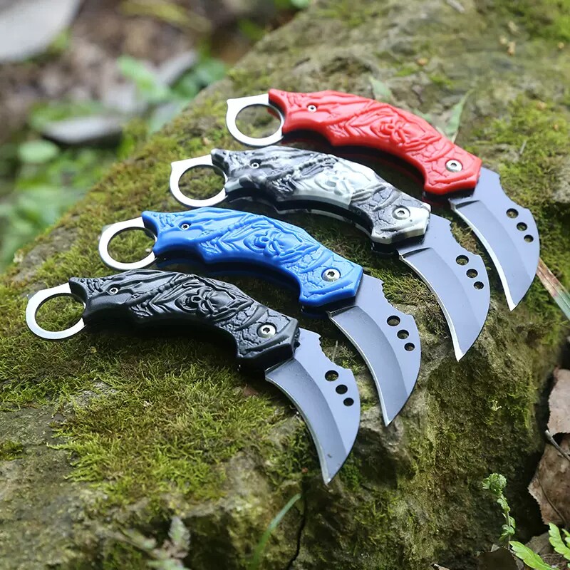 多功能迷你小刀高硬度锋利户外便携随身开快递钥匙扣折叠刀爪子刀
