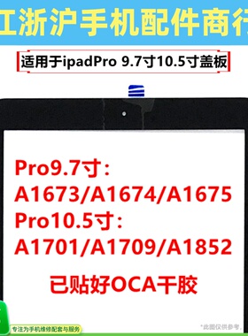 适用ipad Pro 9.7 10.5寸A1673/74/75 A1701 A1709 A1852盖板外屏