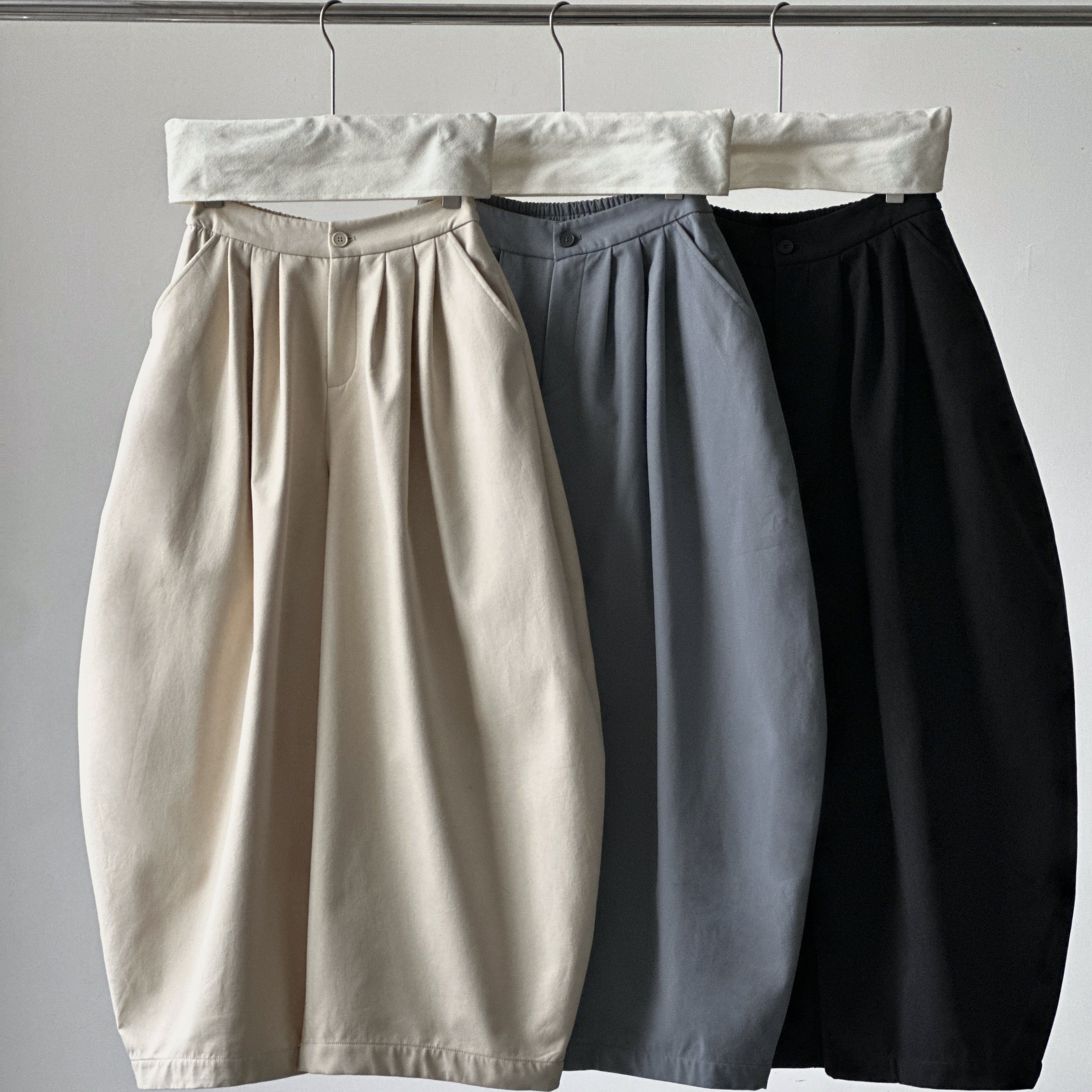 Vesca休闲裤女春秋加绒高腰宽松