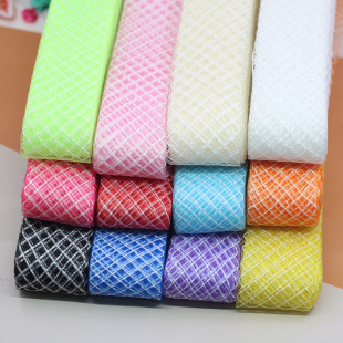 发饰材料饰品配件纱带15米 手工diy网纱 棉线鱼骨硬网纱 4.5cm宽