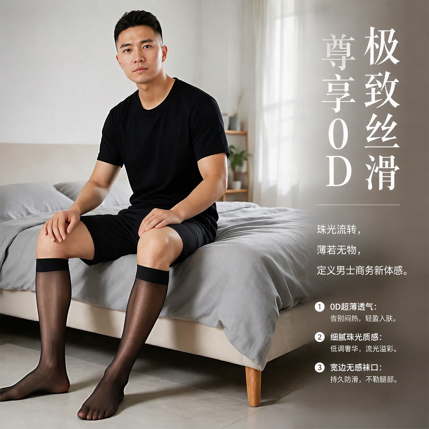 兄弟们这款珠光超透男丝袜太绝了