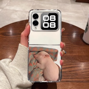 适用华为novaflips手机壳新款小猪仔Nova Flip折叠屏透明保护套flip超薄后壳全包防摔个性nova女款ins