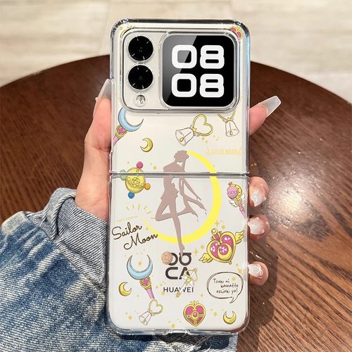 适用华为novaflips手机壳新款美少女战士Nova Flip折叠屏透明保护套flip超薄后壳全包防摔个性nova女款ins