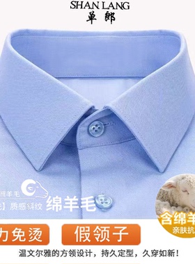 绵羊毛免烫微弹百搭假领