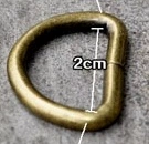 Бронзовый цвет d пряжка внутренний диаметр 2 см