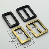 黑色箱包扣2.5cm口字扣活动扣 调节扣古铜色三档方扣日字扣 金属