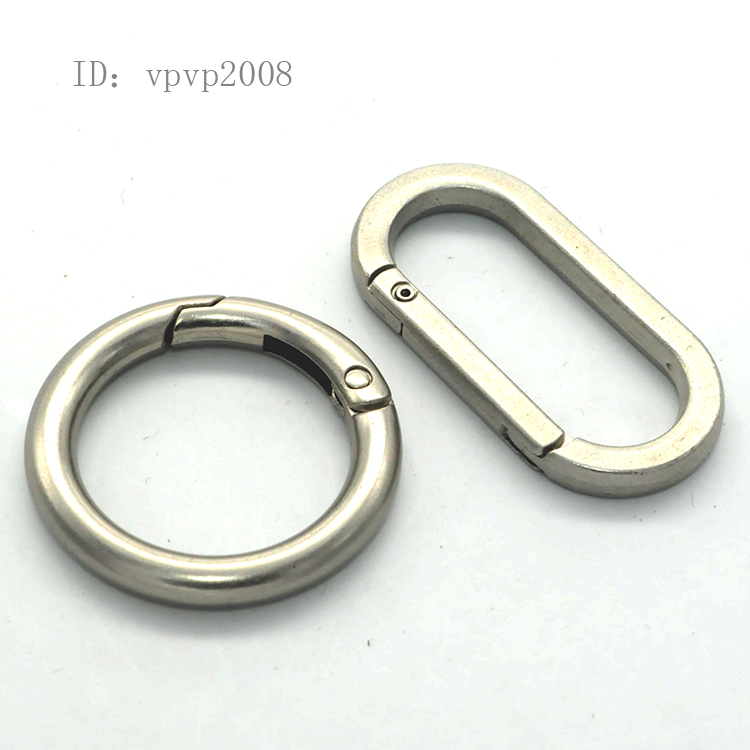 内径25mm圆圈 旦形弹簧圈包包手袋肩带连接扣金属开口弹簧扣