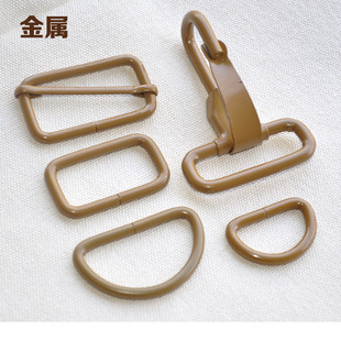 金属 卡其色 军绿色 DIY材料配件D扣 方扣 日字扣 钩扣