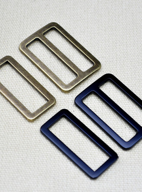 古铜色3.2cm金属三档扣 日字扣 箱包扣 活动扣方扣 口字扣调节扣