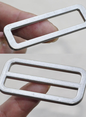 银雾色5cm金属三档扣 日字扣 箱包扣 方扣口字扣 背带扣 背包扣