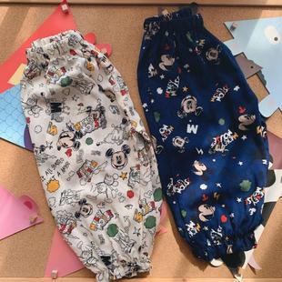 25春夏新品男女童宝宝款卡通印花绵绸防蚊裤家居外穿大PP裤哈伦裤