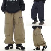 裤 日系男童长裤 潮 男宝拉链口袋休闲裤 中小童束脚工装 2026春季 新品