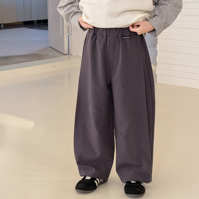 棉小铺男童休闲裤儿童春季韩版2026新款宽松百搭西装裤童装裤子潮