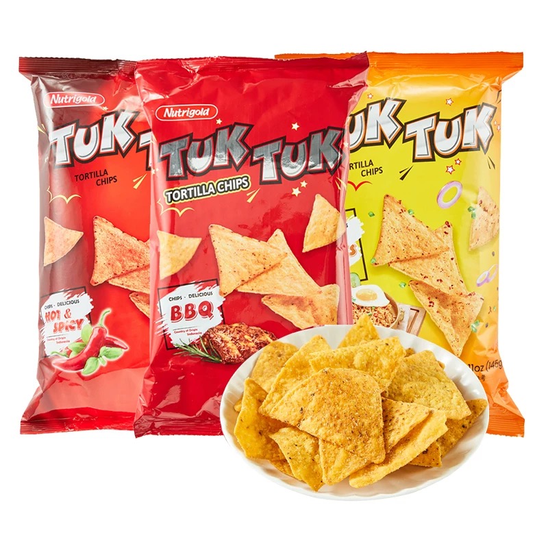 印尼进口TUKTUK诺思乐烧烤味玉米片辛辣干捞面味膨化休闲零食品