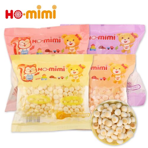 马来西亚进口HO.mimi小馒头儿童磨牙饼干零食小吃袋装