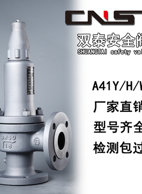 双泰A41Y/H/W/A42法兰不锈钢铸钢弹簧微启式安全阀液体管道泄压阀