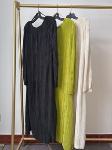 澳洲轻奢R@CHEL 露背连衣裙礼服 GIL@ERT设计感皱褶长袖