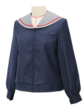 酒诗 flcl麻弥美COS水手服札幌襟长袖秋冬绀色长款上衣