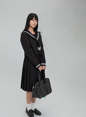 佐藤益木COS jk制服套装黑色水手服banddream白雪学院日系长裙套