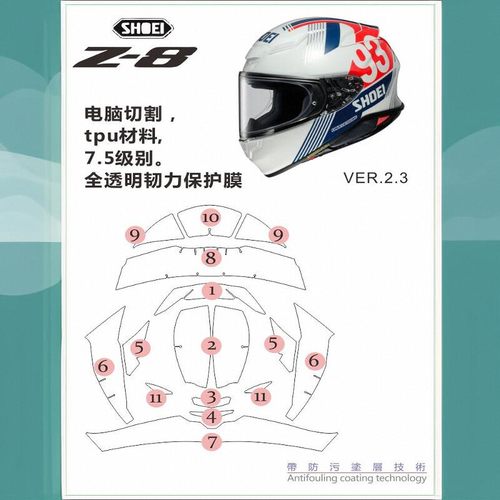 摩托车头盔改装贴纸贴膜全透明