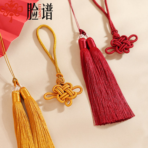 吉祥结双流苏装饰饰品配件车挂