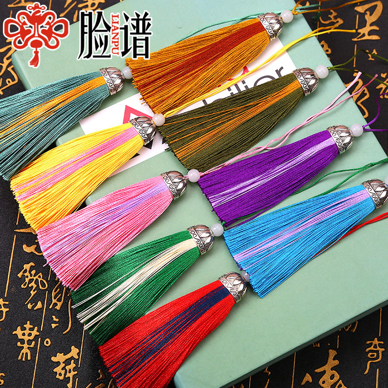 Lotus Fan fall Double color Borneol Hanging ear customized bookmark decorate Chinese knot Metal Ears Polyester fiber Jewelry partsin the Textile fabrics/Accessories/Supporting, Textile Accessories, Tassels/Spike category - from Buy2taobao.com to provide professional Taobao agent buy service