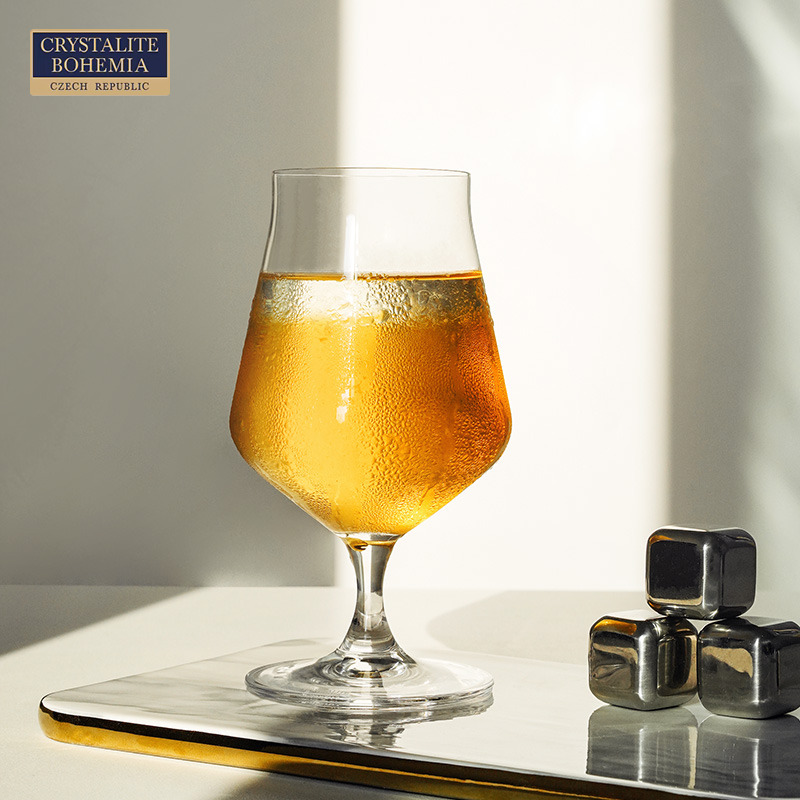 捷克水晶玻璃精酿啤酒杯
