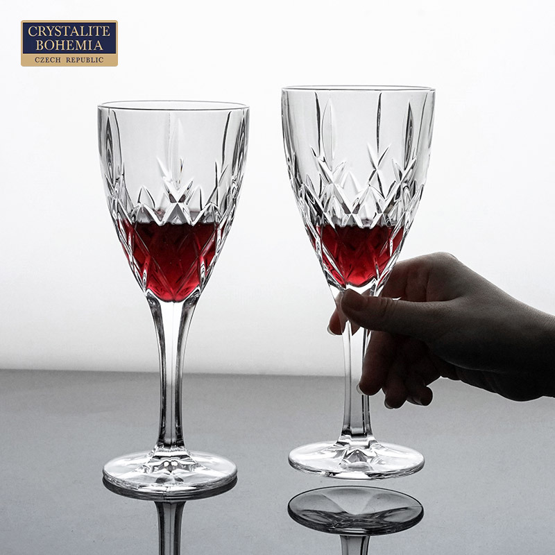 crystalite捷克水晶玻璃红酒杯
