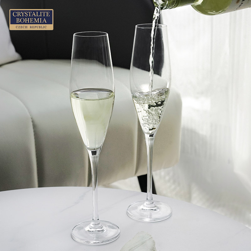 捷克进口水晶玻璃香槟杯