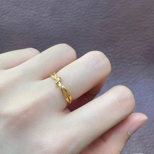 百搭休闲食指戒JZ005 爱无尽扭结戒指经典 钛钢戒指 不掉色周家同款