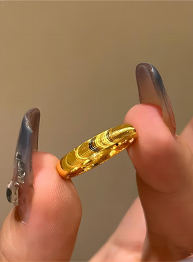 钛钢戒指 猫眼戒指素圈波纹指环时尚简约实心情侣对戒指环JZ062