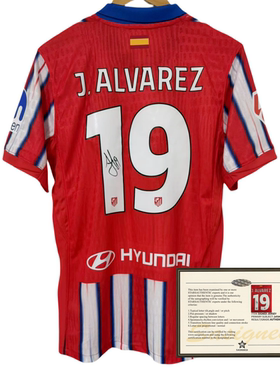 24-25马德里竞技阿尔瓦雷斯球衣签名短袖球员版 soccer jersey