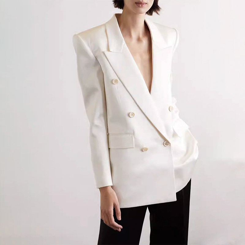 西装外套垫肩长袖上衣